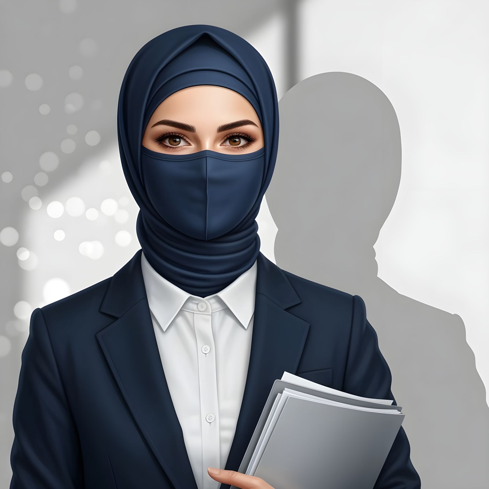 Confident Hijabi Business Woman Portrait