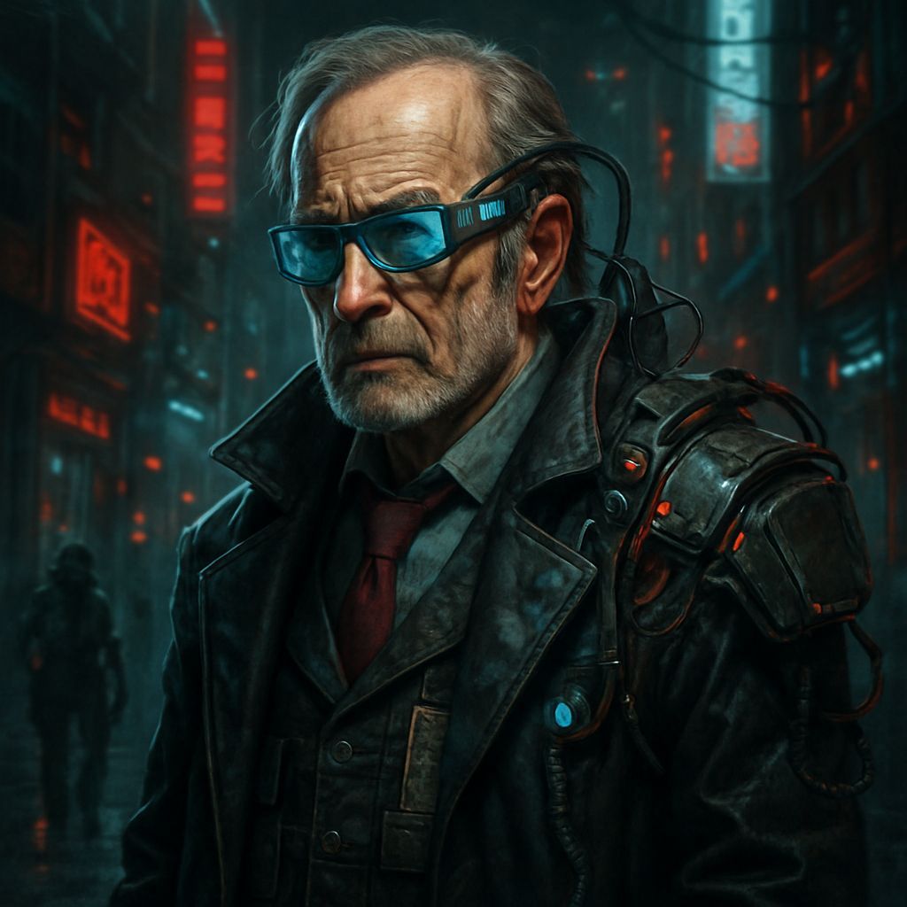 Older Saul Goodman in Shadowrun Style