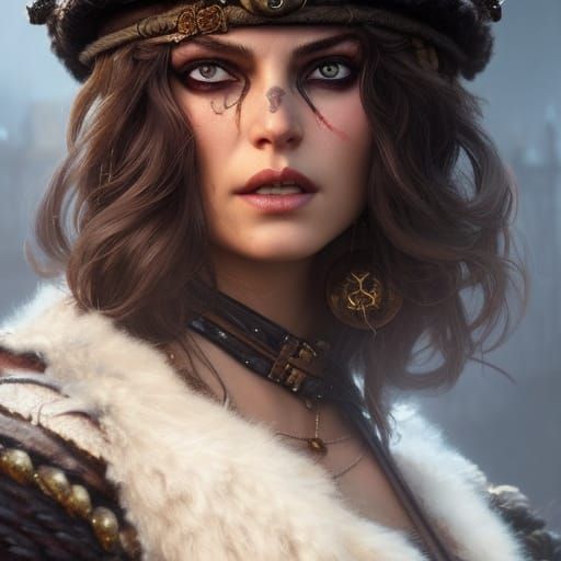 Medieval Dwarven Bandit Rogue Portrait in Dark Fantasy Style