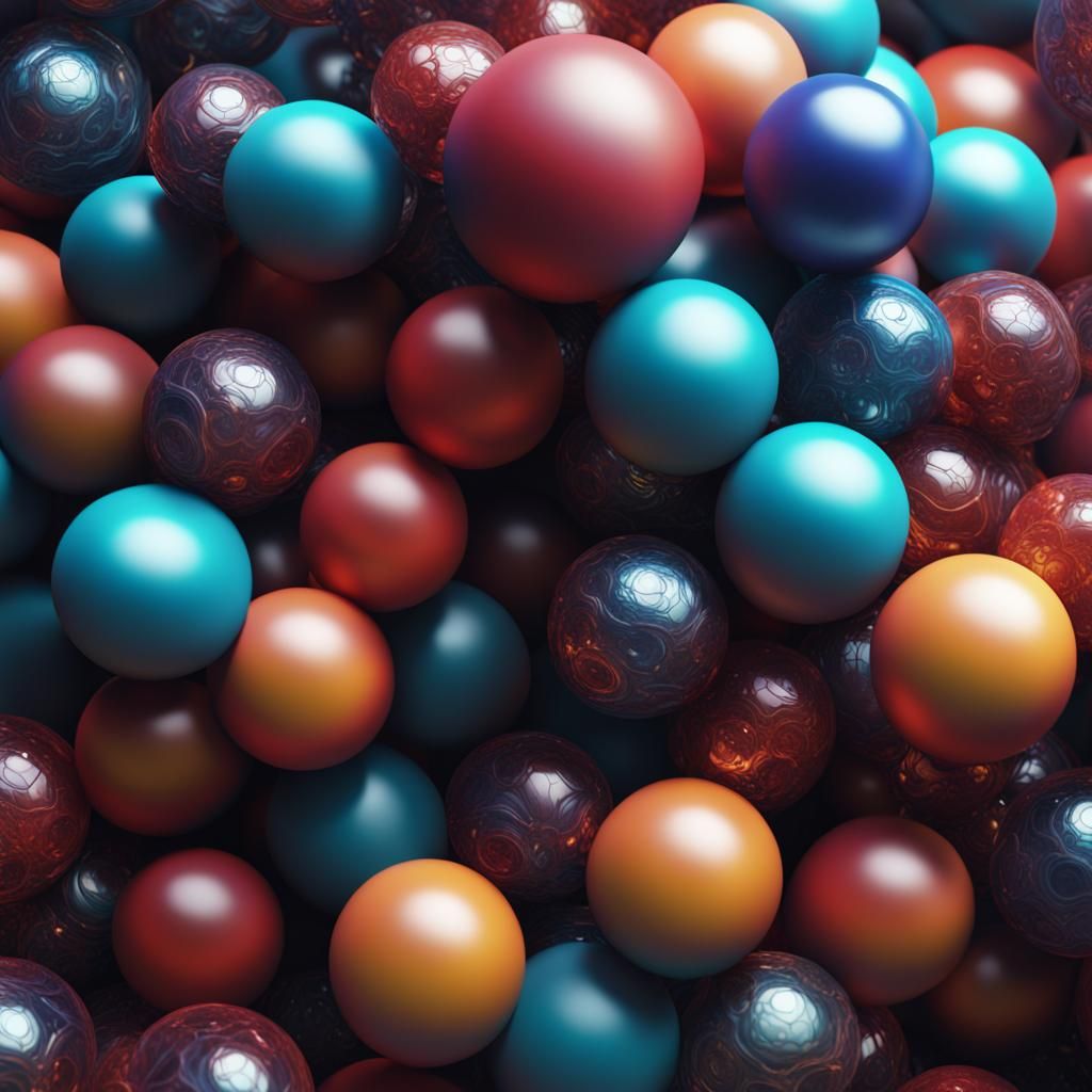 Detailed Matte Painting of Plastic Balls