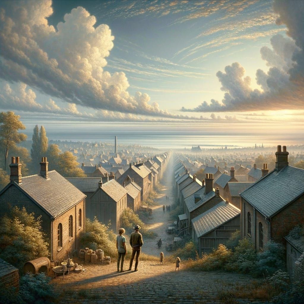 Unexpected Companionship Under Vast Skies: A Digital Paintin...