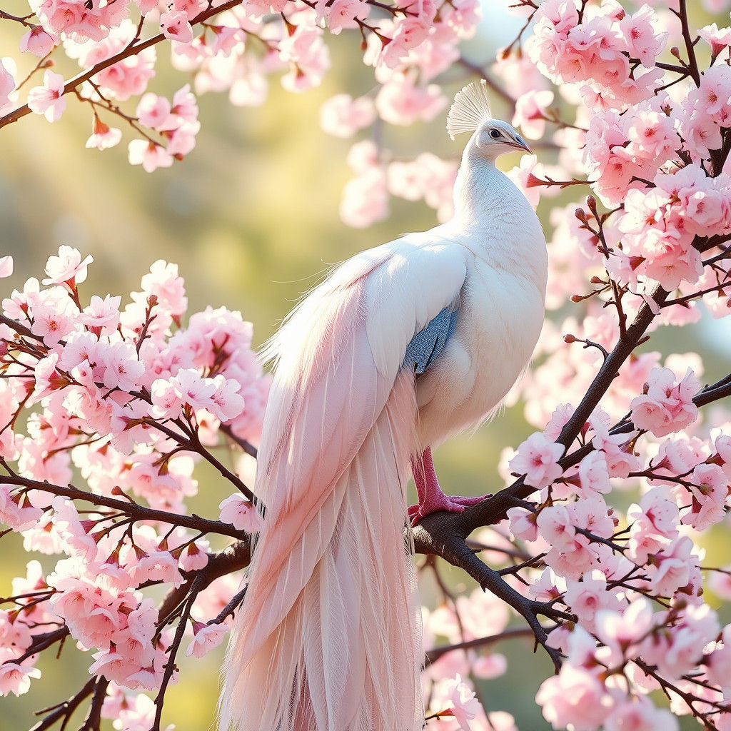 Majestic Peacock in Art Nouveau Style