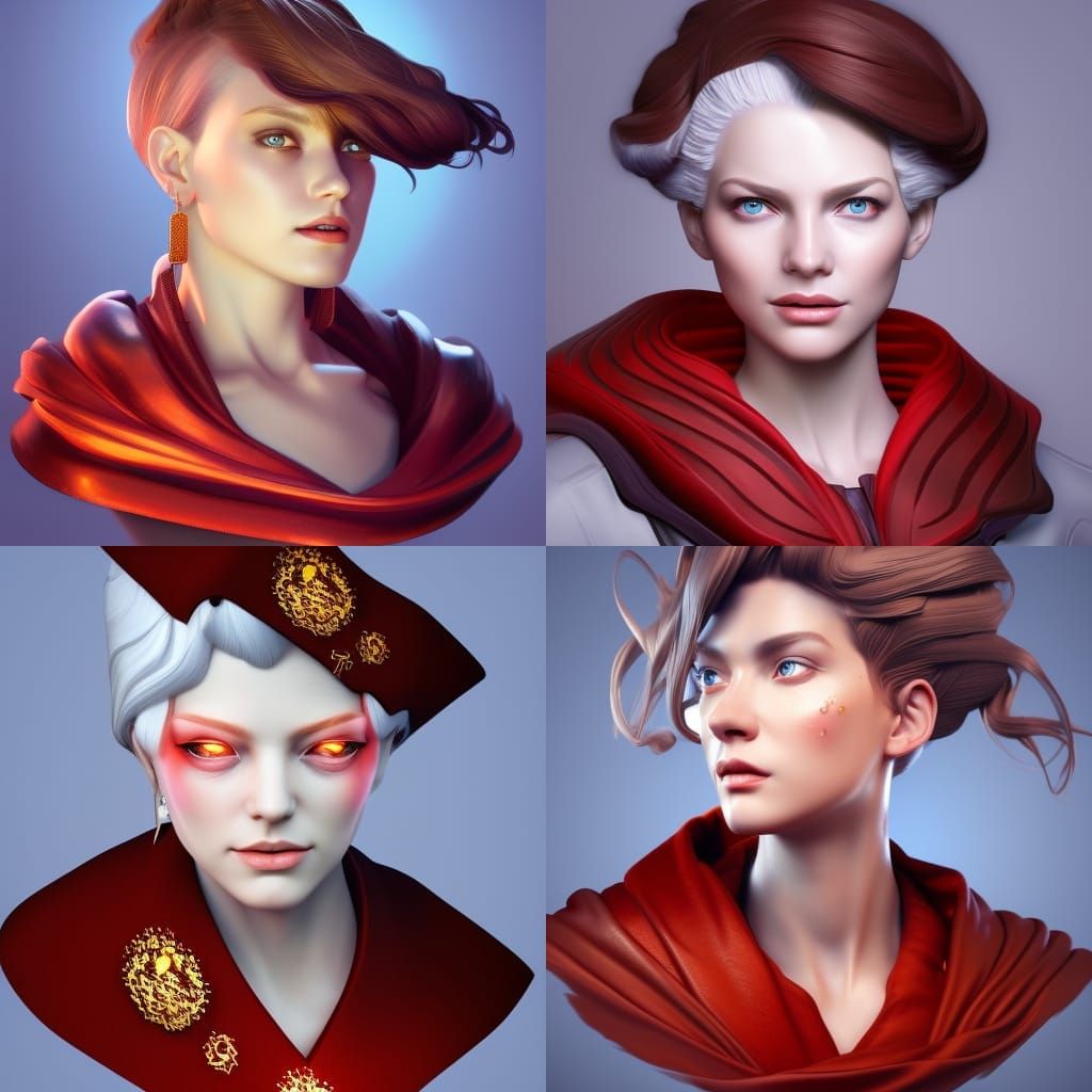 Queen Elizabeth: 3D Digital Art Portrait