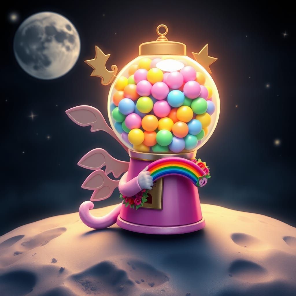 Chibi Gumball Fairy on the Moon