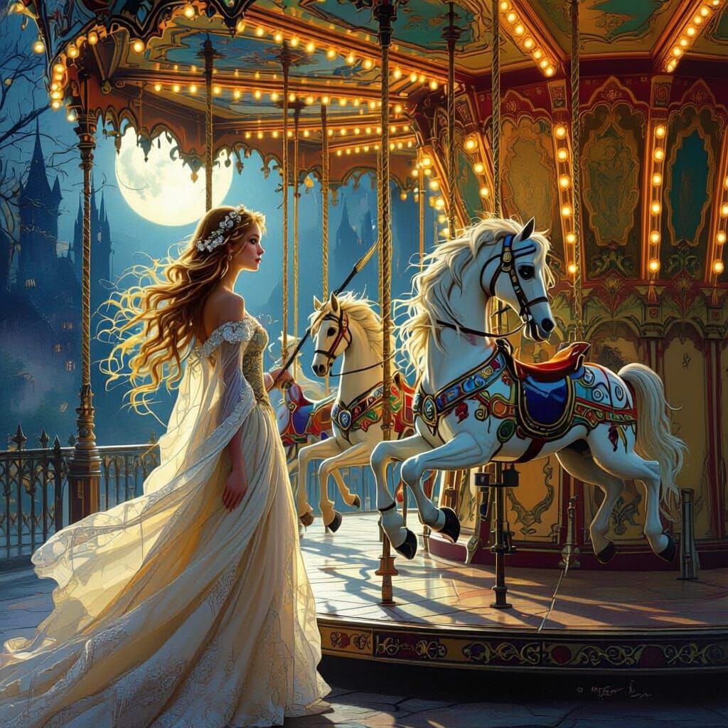 Medieval Jousting Tournament in Art Fantasy Style