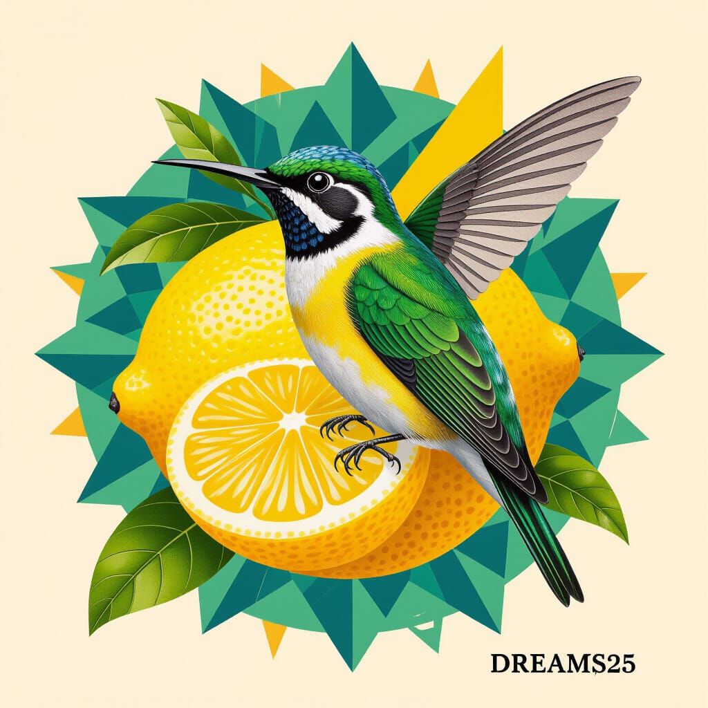 Richtig schlechte Kunst mit Lemonbird. Open prompt.