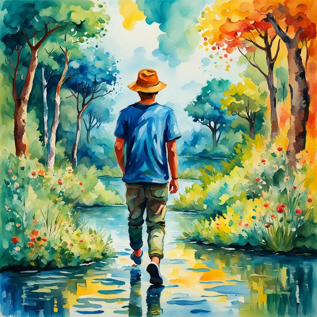Gouache Painting: Be Yourself, an Impressionist Masterpiece