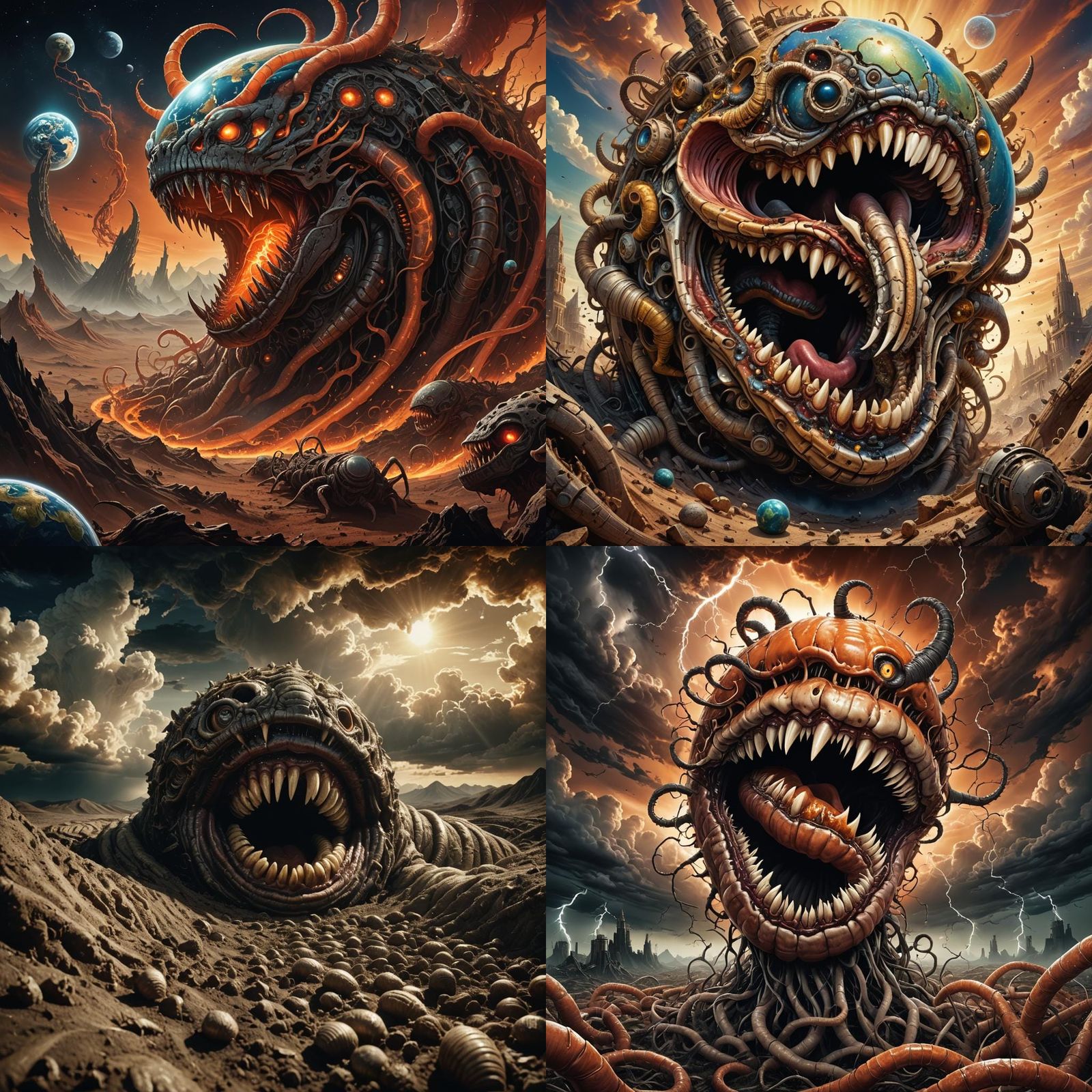 Giant Worm Rises to Devour Planet Earth