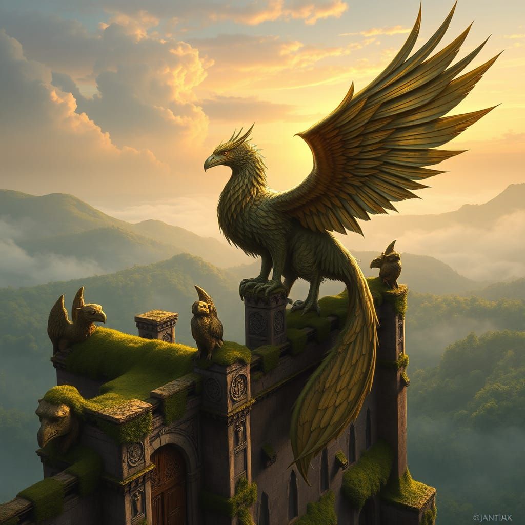 Majestic Griffin in Fantasy Art Style