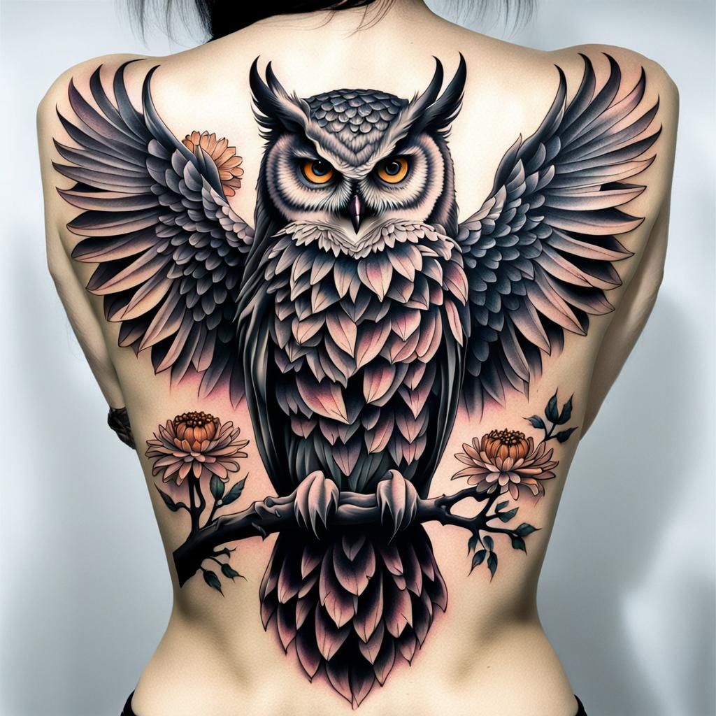 Majestic Owl Tattoo