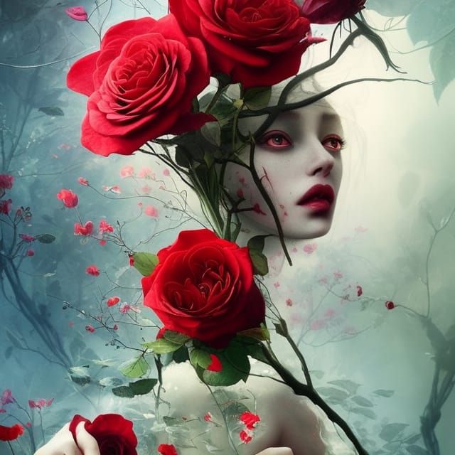 Ethereal Roses and Strange Creatures in Glass Boxes