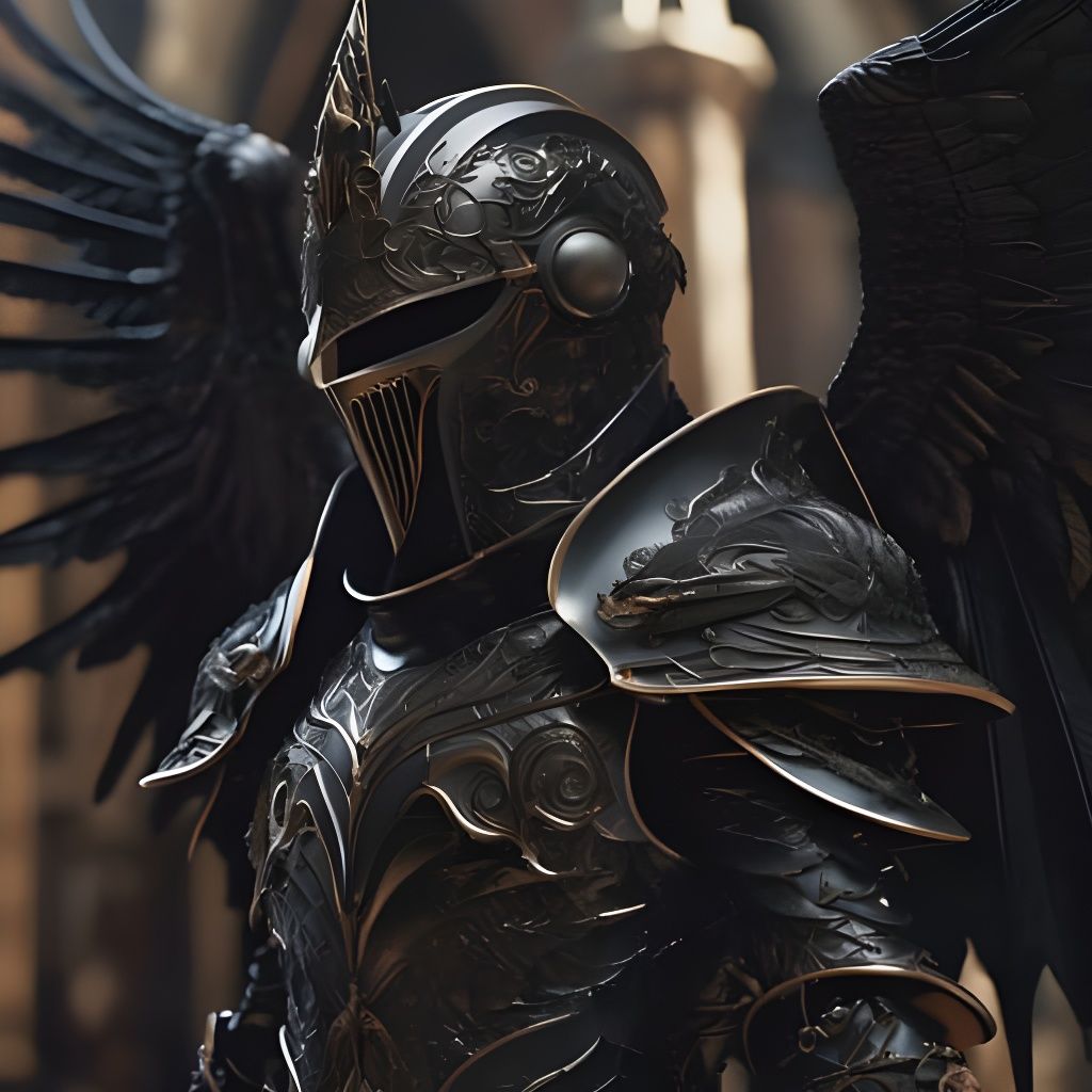 Stoic Black Knight Stands Guard