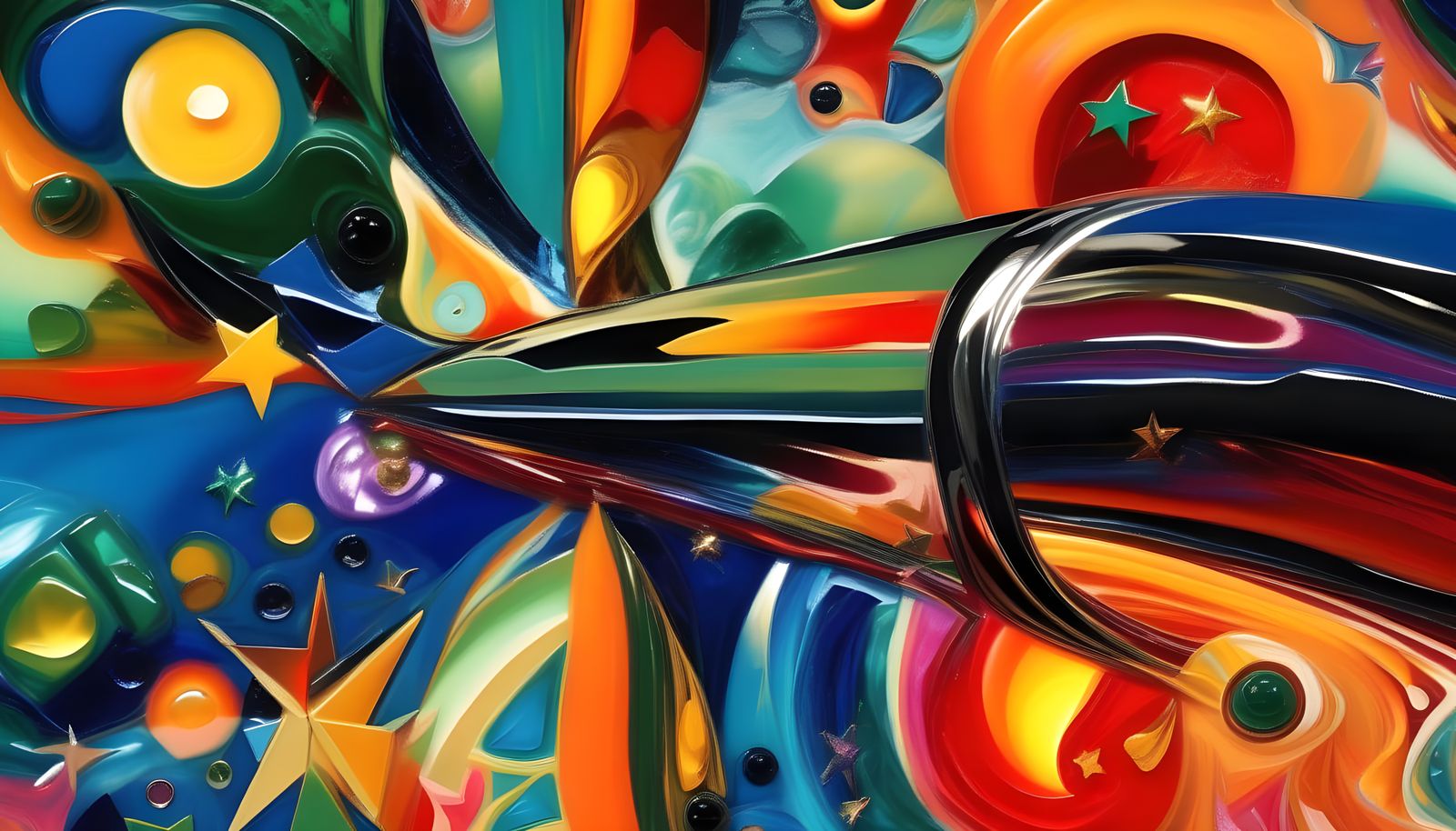 Surreal Cosmic Vortex in Vivid Oil Painting Style