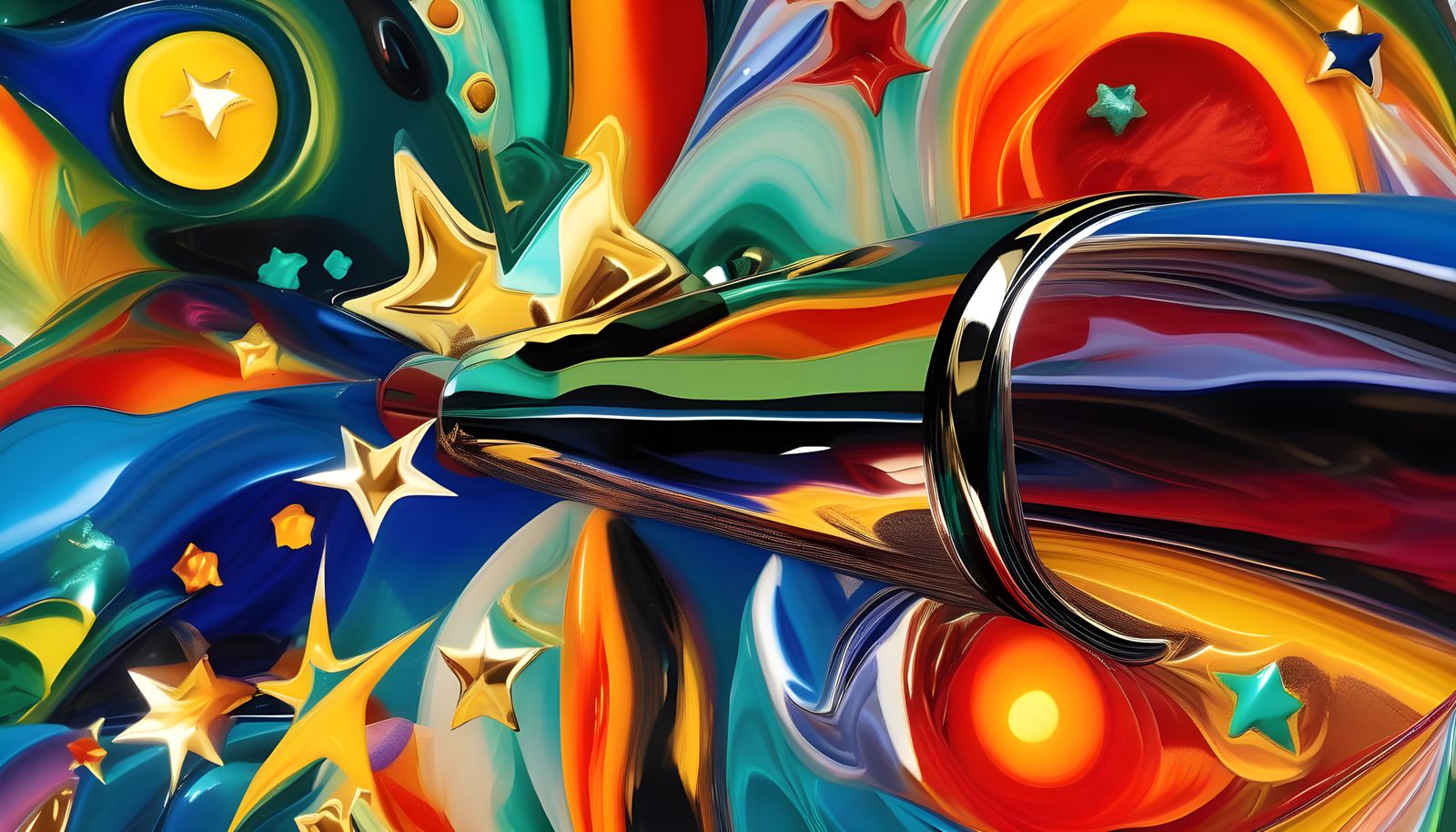 Glowing Superluminal Vortex in Miraculous Abstract Expressio...