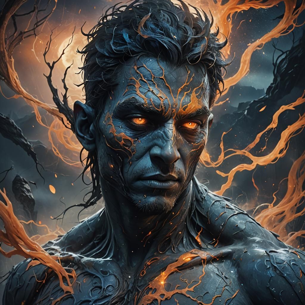 Mystical Human Skin Concept Art in Noir Fantasy Style