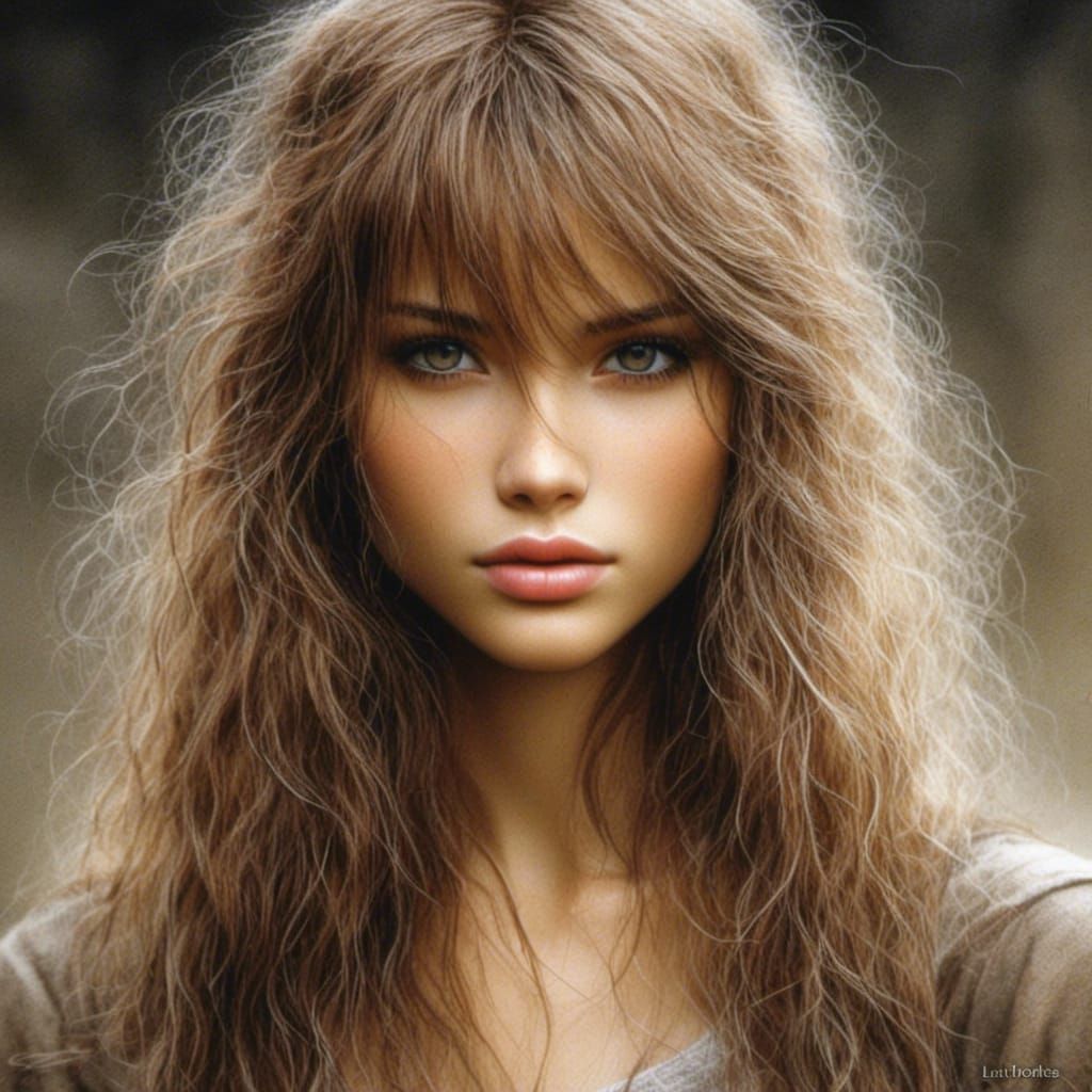 Detailed Portrait of a German Woman by Luis Royo