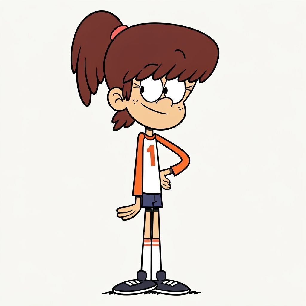The Loud House Cartoon Style: The girl in this image is Lynn...