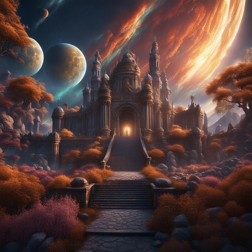 Fantastical Celestial Sky Concept Art