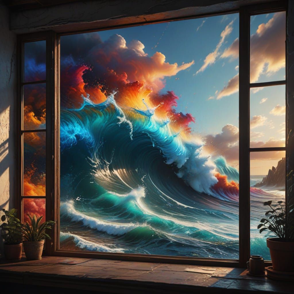 Surreal Sky Waves Unfold in Fantastical Matte Painting