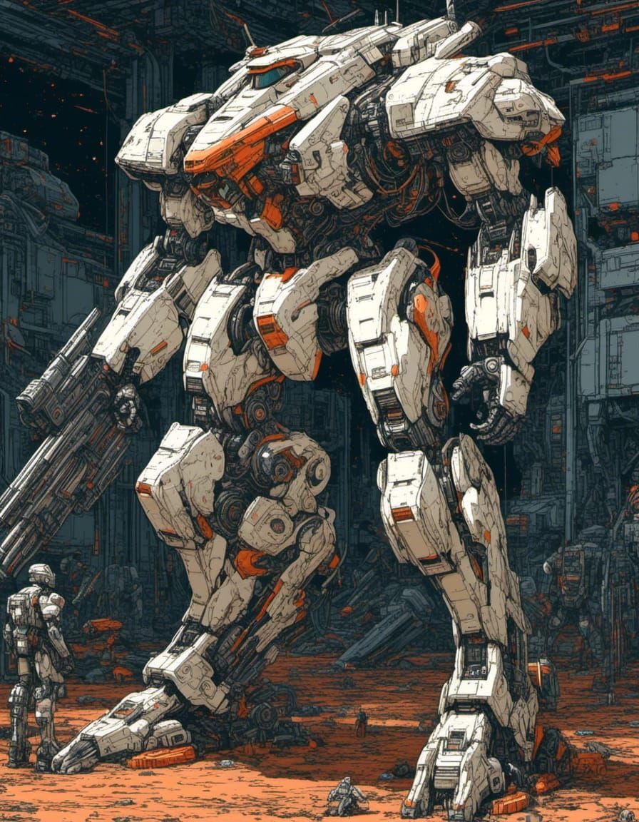 Imposing Mecha Stands Proud