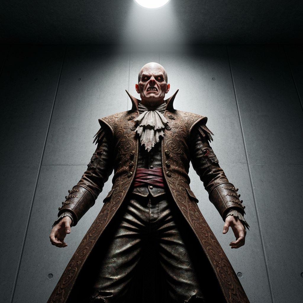 Grotesque Landlord in Ornate Clothing