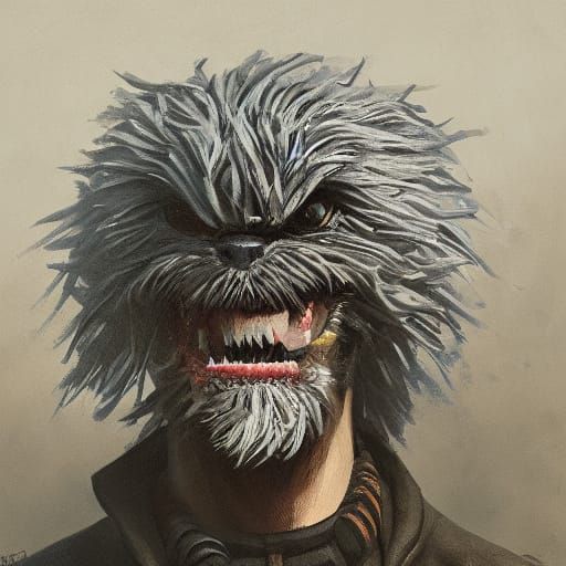 Caricature Portrait of a Street Performer in Linework Cartoo...