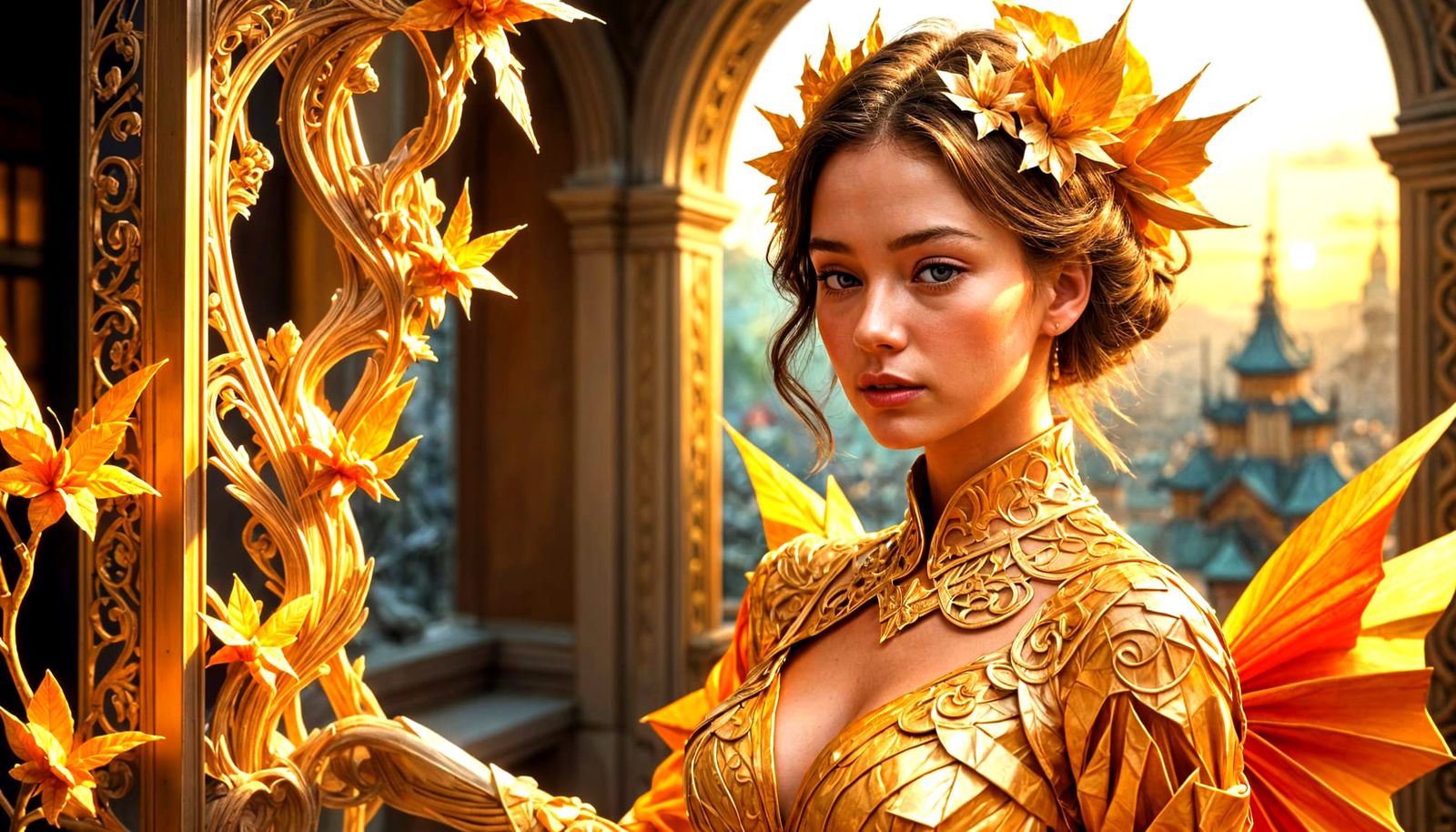 Surreal Papercraft Portrait in Hyper Realistic Style