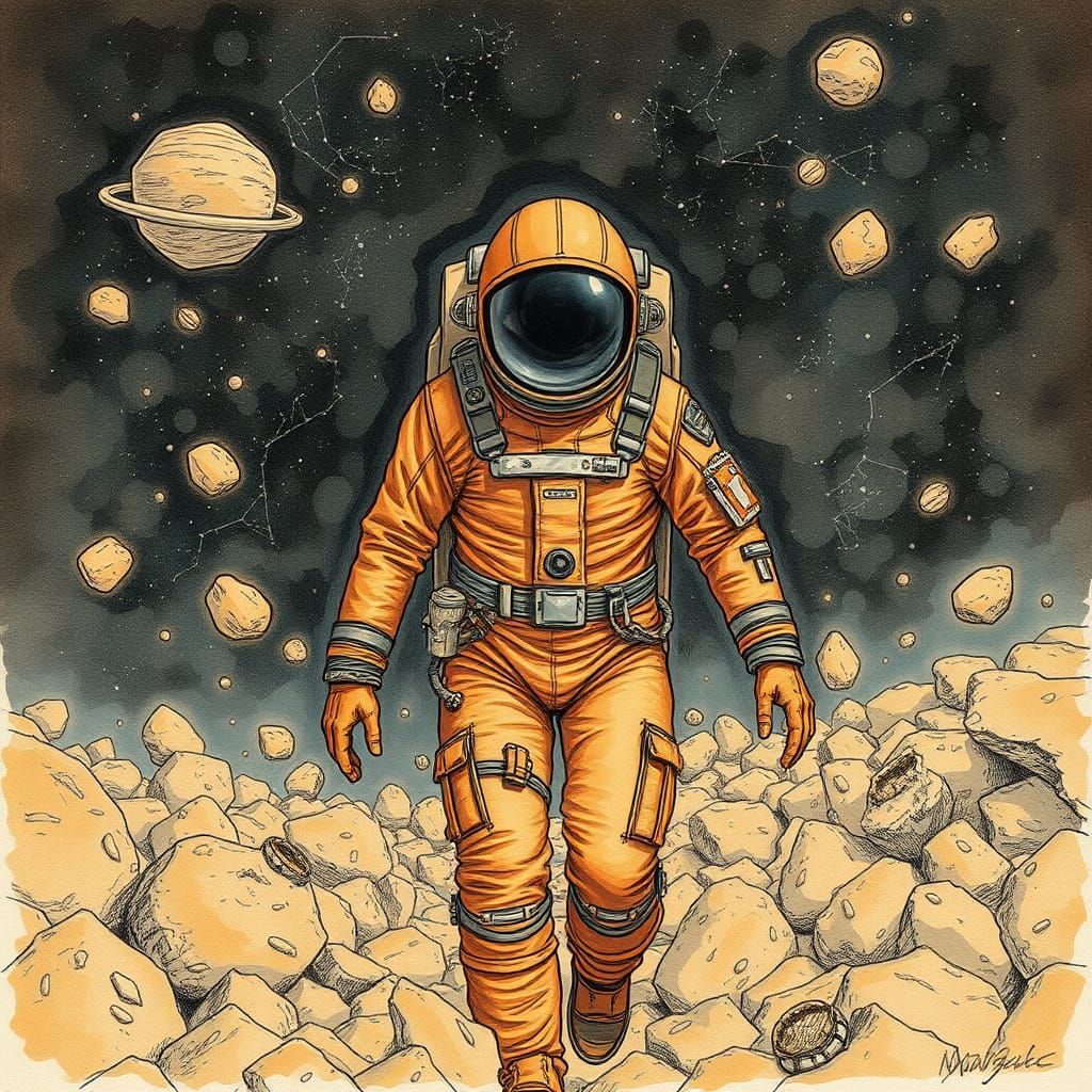 Burnt Orange Spacesuit
