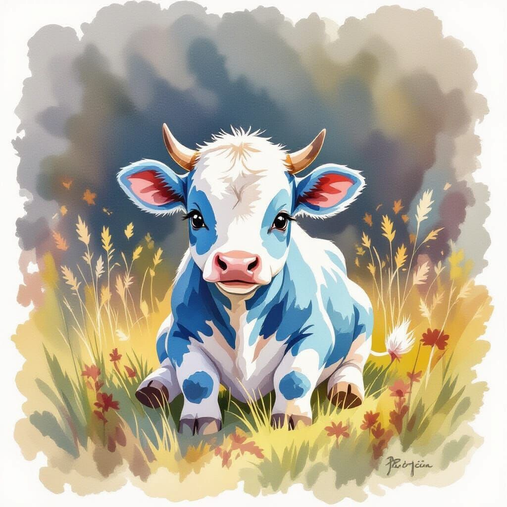 Baby Blue Cow