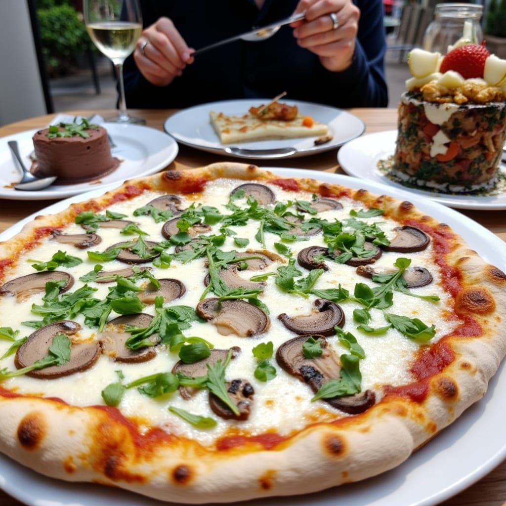 French Bistro Pizza with Truffle and Rosemary