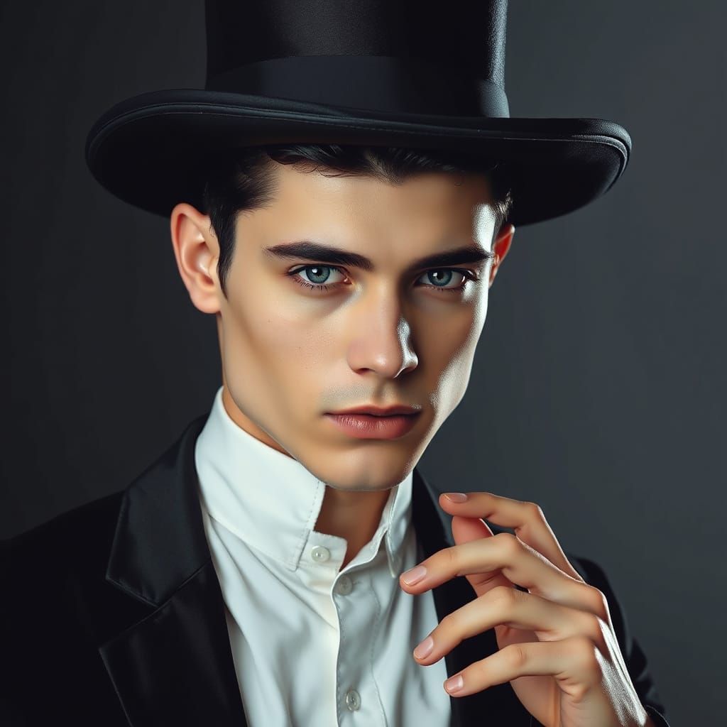 Ethereal Emperor in Dark Fantasy Attire