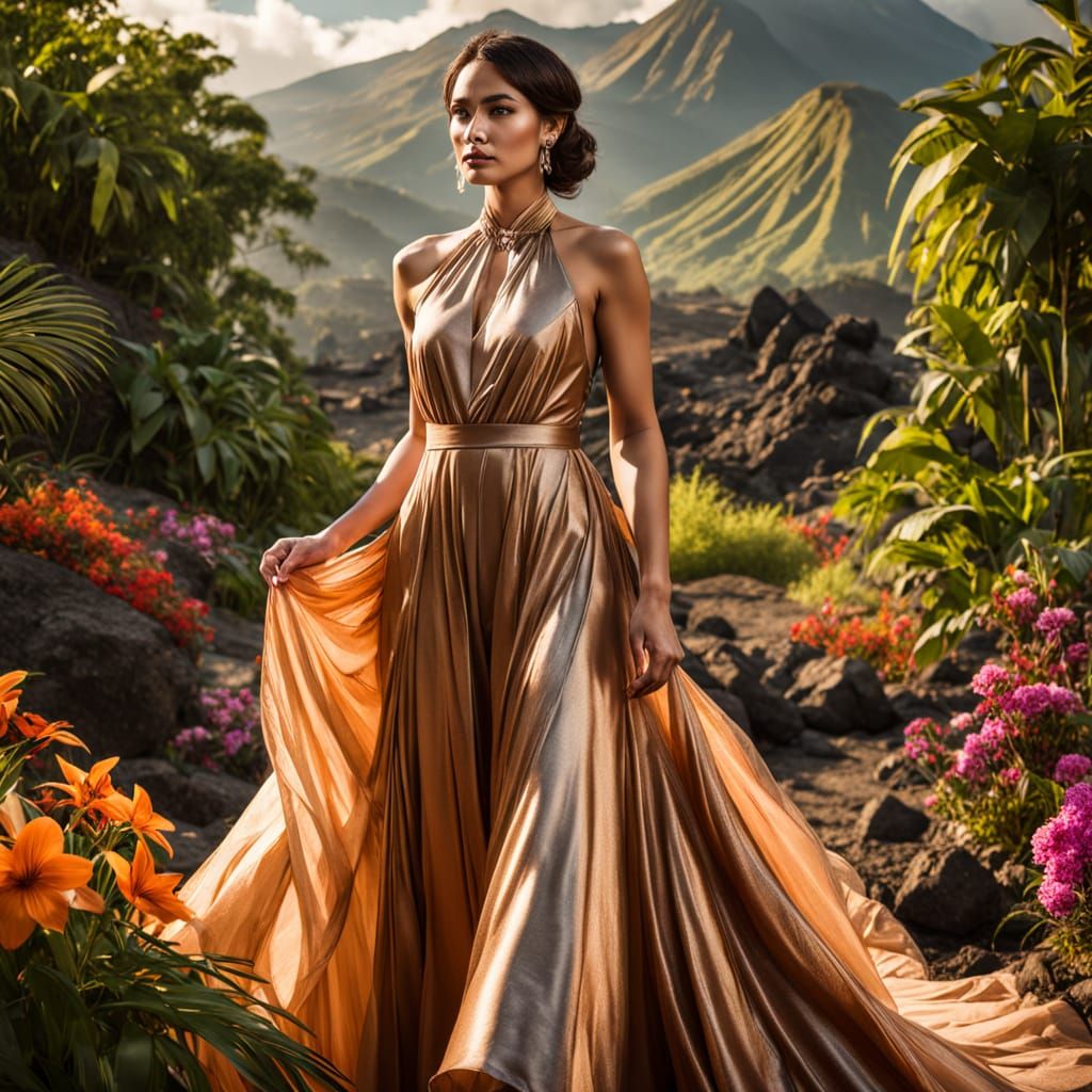 Ethereal Island Goddess in Cinematic Realism