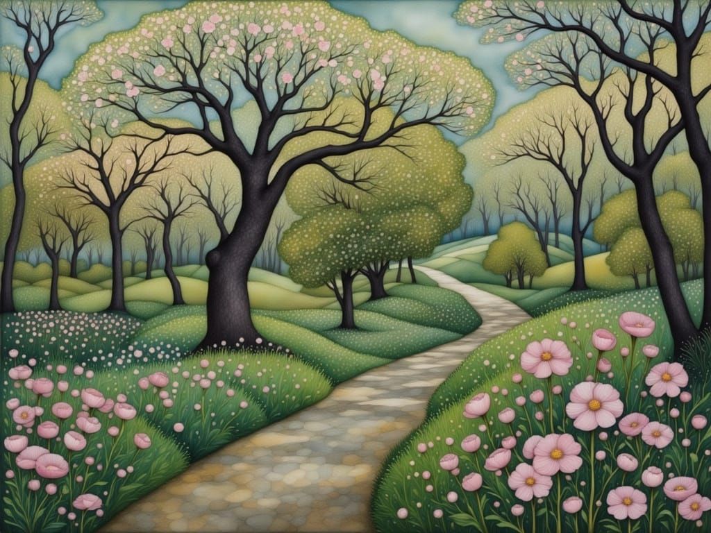 Luminous Floral Tapestry in Intricate Detail