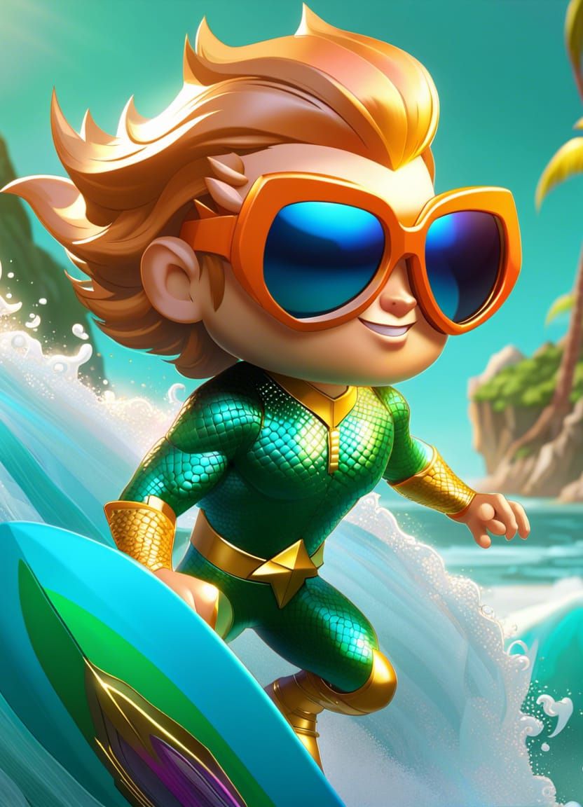 Cute Aquaman Surfer!
