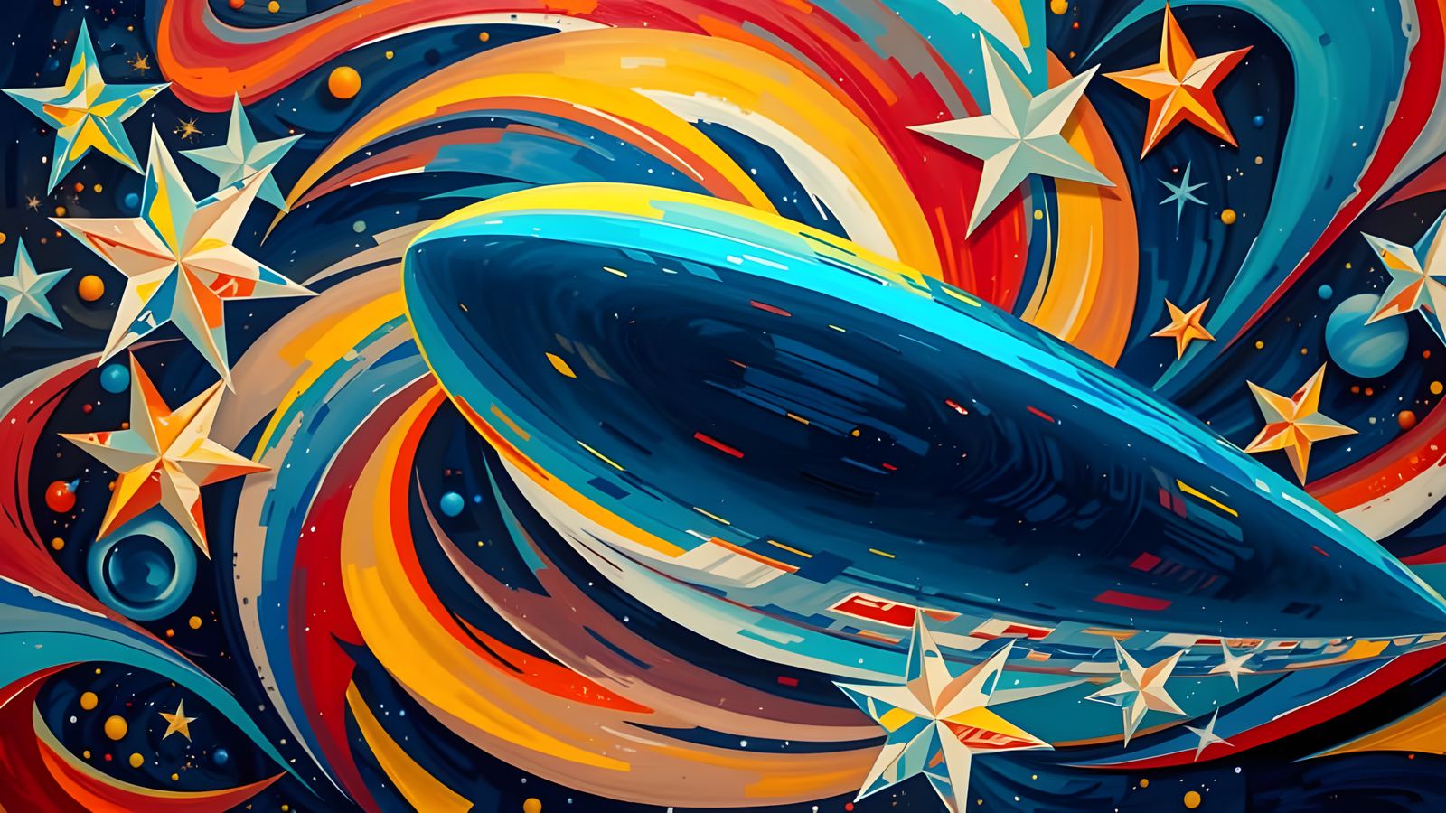 Stunning Surreal Landscape in Vibrant Oil Painting Style