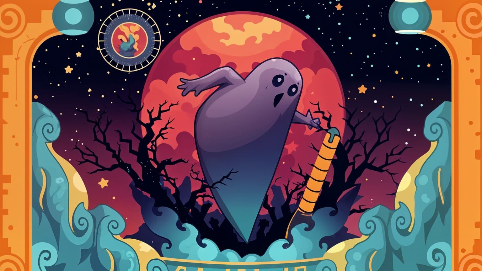 Stylized 'GHOSTS' Typography Art