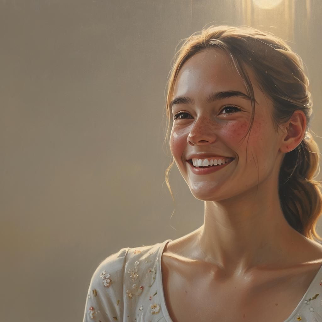 Detailed AI Image of a Happy Face