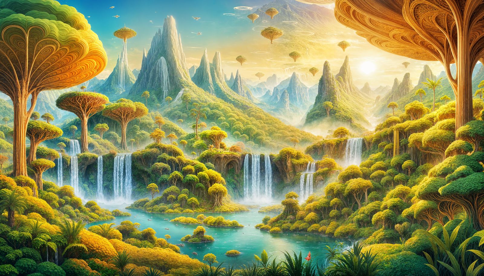 Utopian Landscape: Harmony of Life in Digital Art