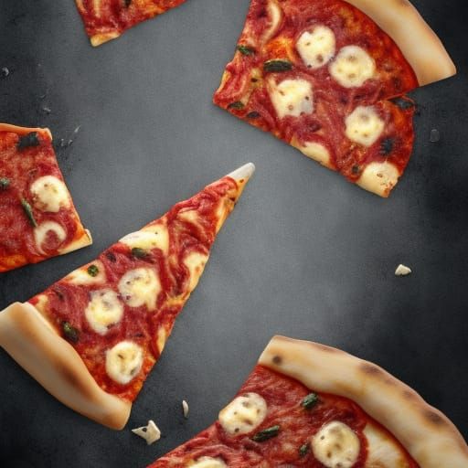 Cheesy Pizza Slice in Detailed Matte Painting Style