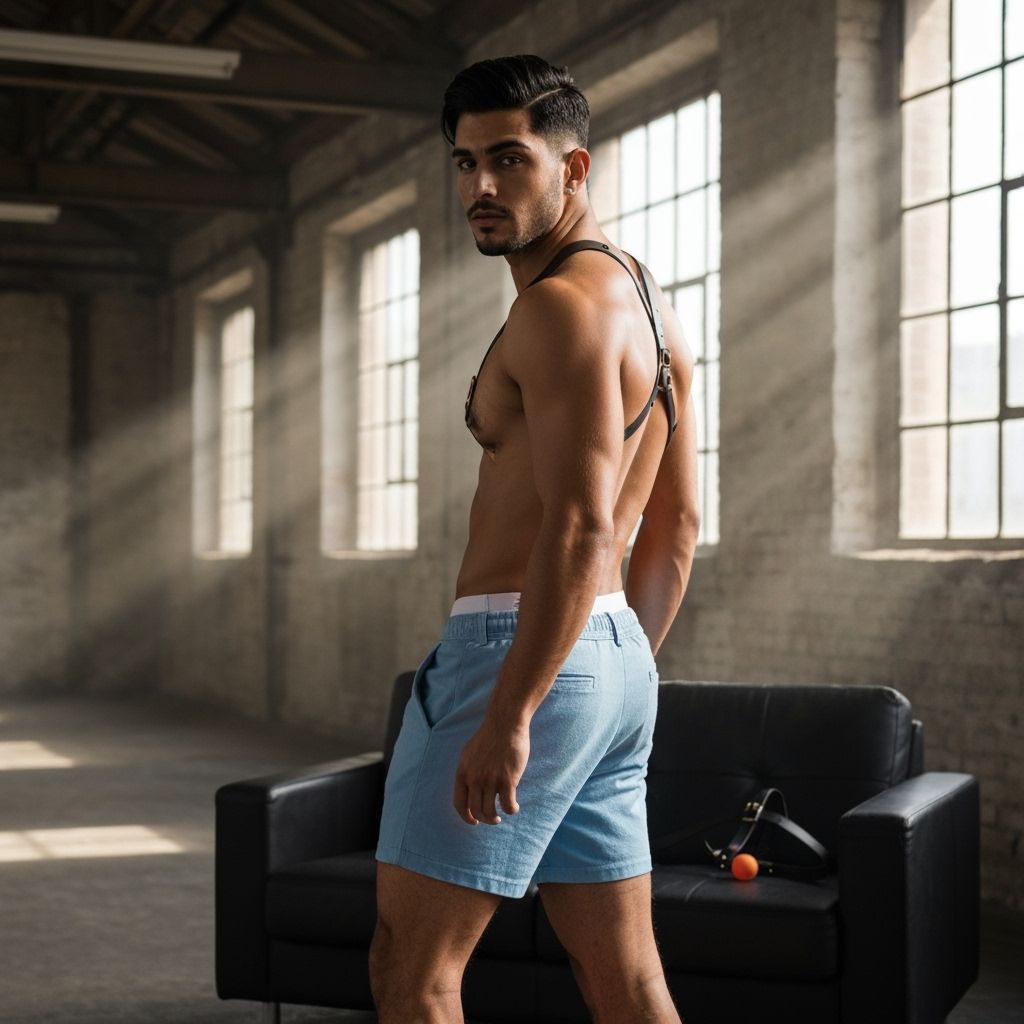 Muscular Man in Industrial Building