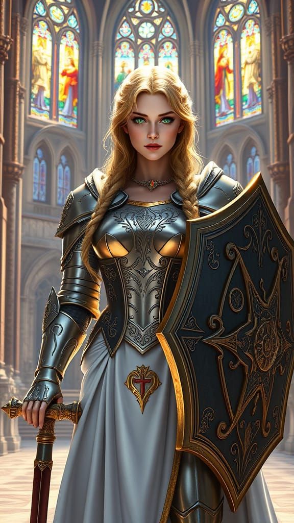 Elegant Paladin Empowered by Divine Light