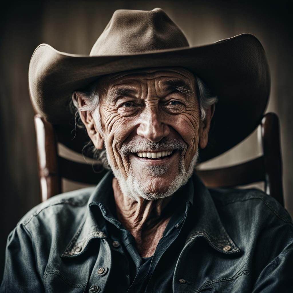 Smiling Cowboy Portrait in High Definition