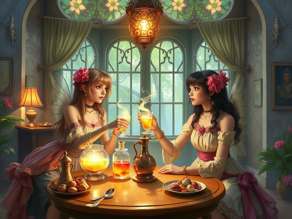 Fairy Girls Develop Magic Elixir of Good Mood