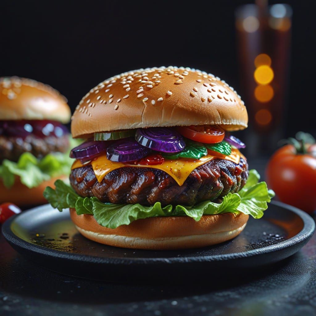 Gemstone Burger: A Digital Art Masterpiece