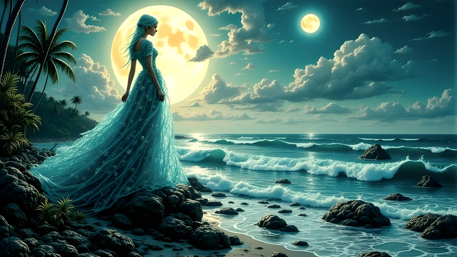 Surreal Seascape Painting in Renaissance Style