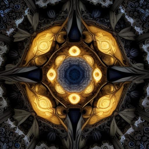 Mystical Crystal Structure in Ancient Chamber