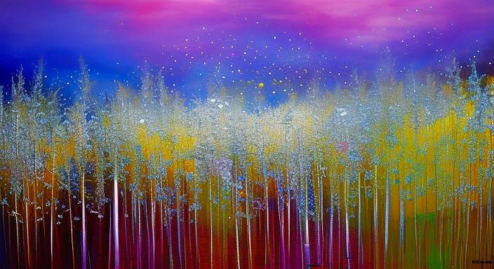 Ethereal Reflections: Surreal Landscape in Acrylic and Oil