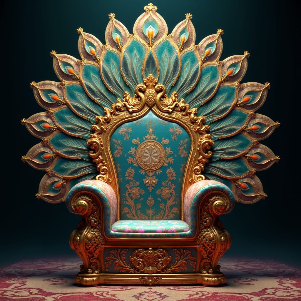 Peacock Throne with QR Code: A Tribute to Shah Jahan's Legac...