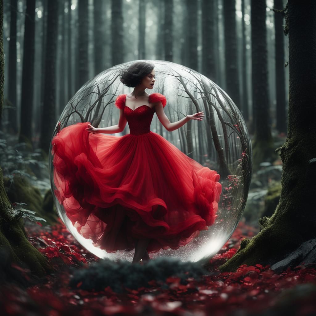 Girl in Glass Ball: Hyper-Realistic Cinematic Portrait