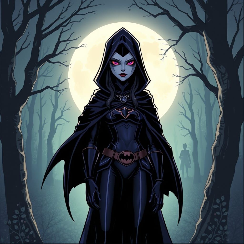 Raven from Teen Titans in Comic Book Art